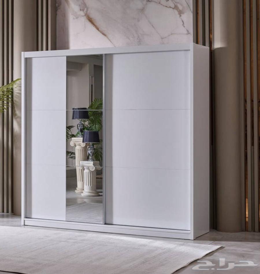 دولاب ابيض 3 فتحات كبير مستعمل نظيف64393665981313110
