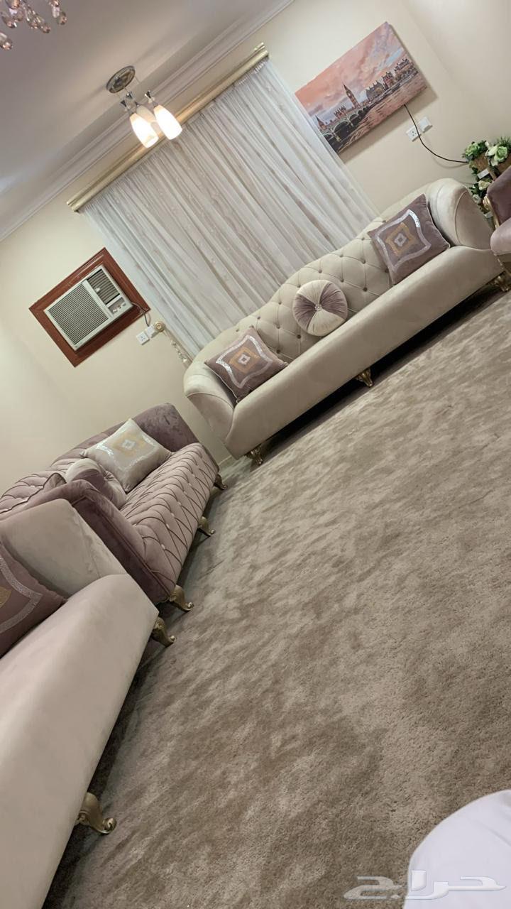 كنب 3 قطع كبير و2 كرسي مفرد وبفة64397242259459110