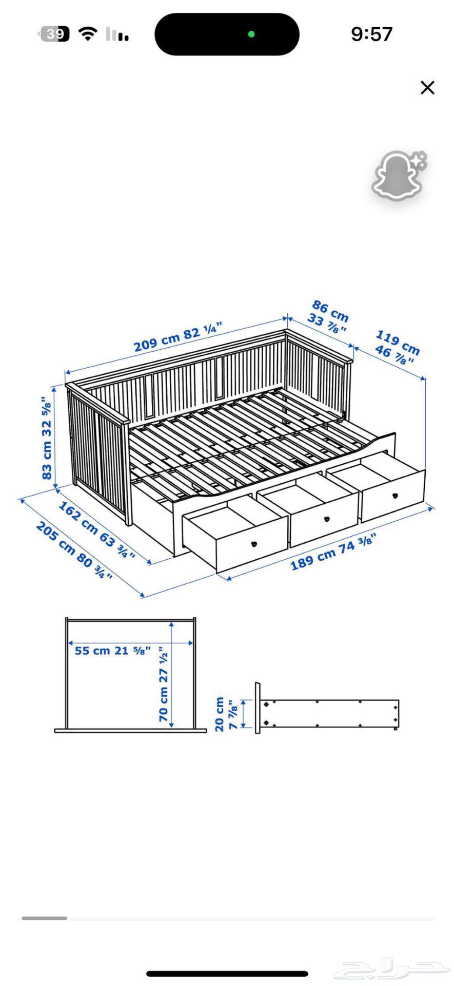 Bed for sale, double that can be converted to single64397741986690110