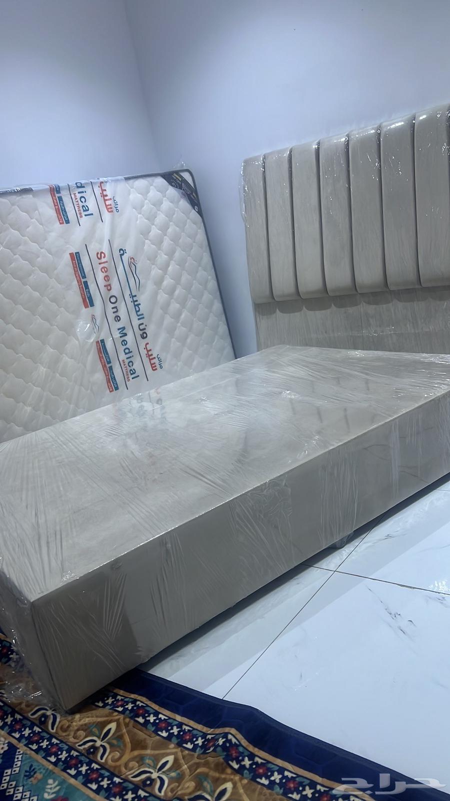 2 cabinets with wooden bed frame and medical mattress, used for less than a month64404292232963111