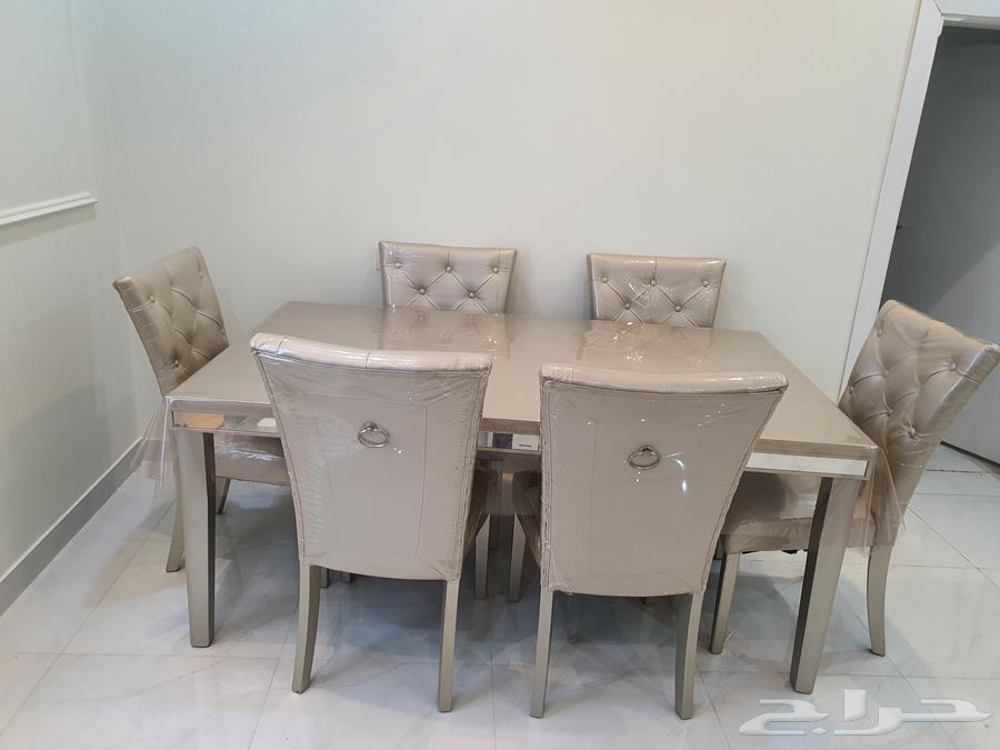 طاولة طعام خشب إم دي إف 6 كراسي64402342979458113