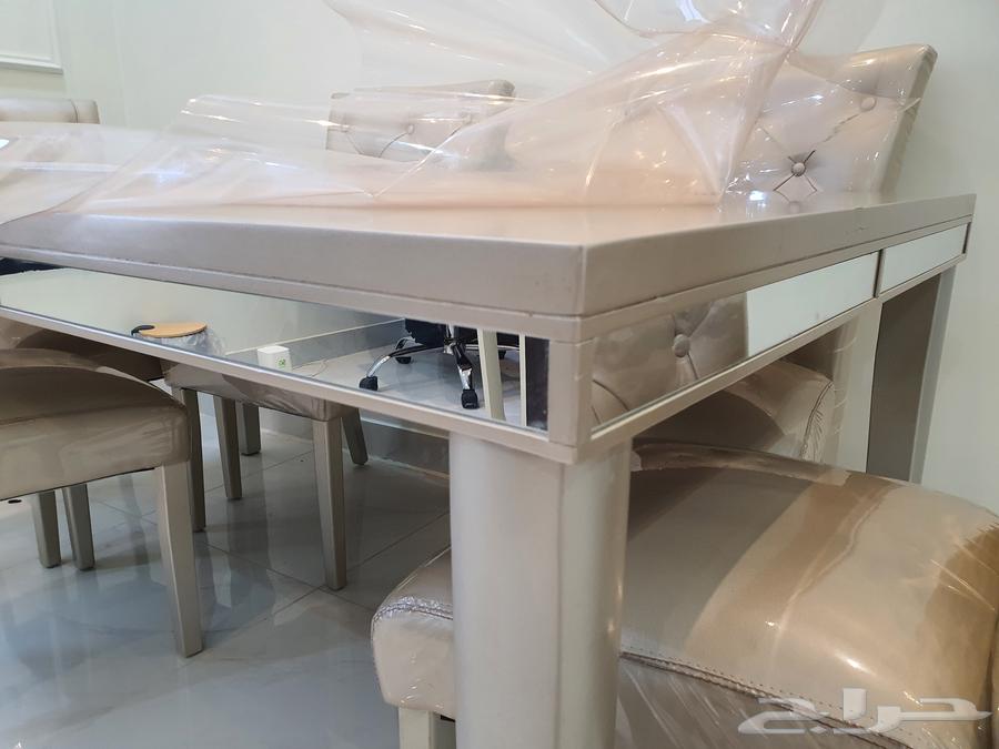 طاولة طعام خشب إم دي إف 6 كراسي64402342979458114