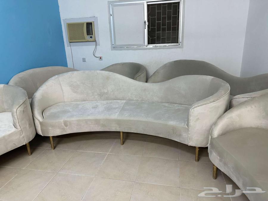 طقم كنب مجلس مكون من 4 قطع باللون البيج نظيف جدا64403425552003113