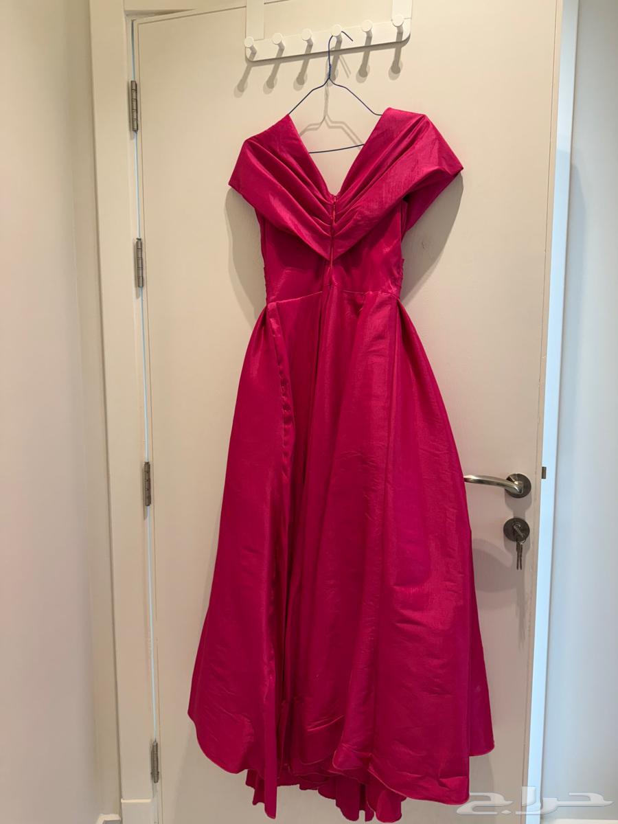 فستان وردي فوشي طويل مقاس S64409255100033110