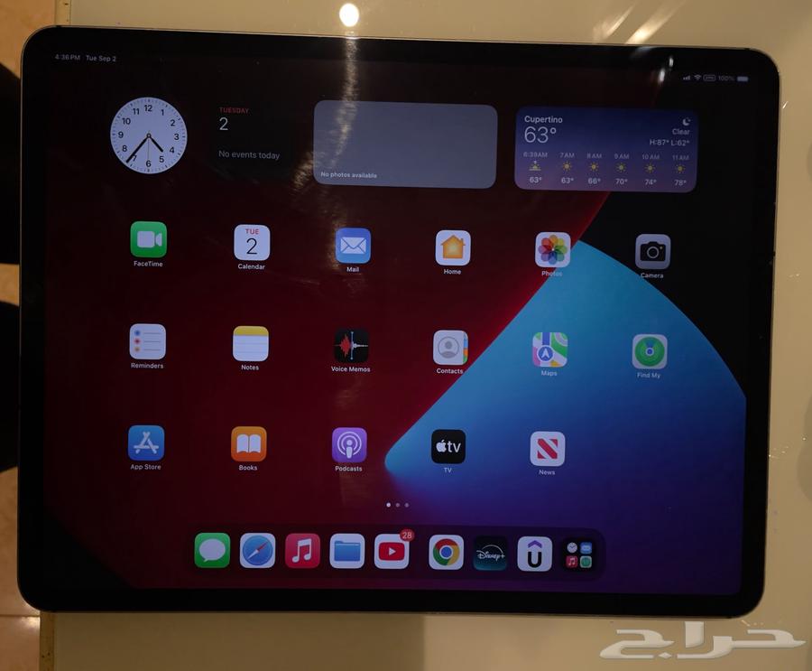 للبيع iPad Pro 12.9 (3rd Gen) 64GB شريحة WiFi ممتازه64409394316034111