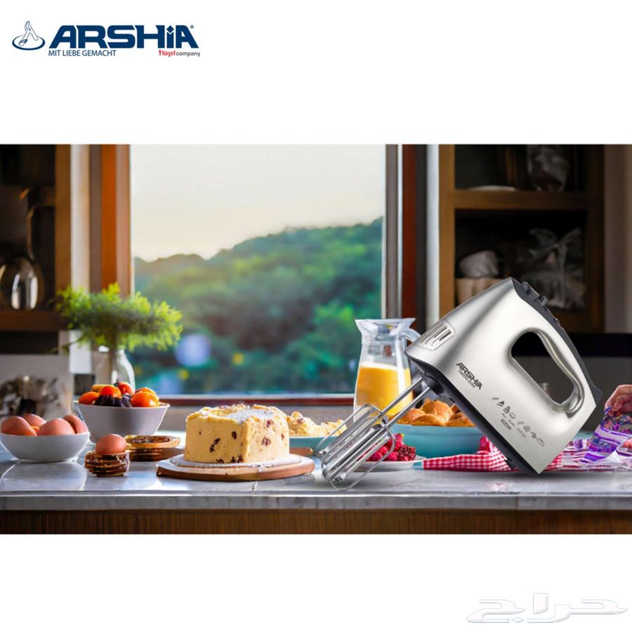 مضرب كيك كهربائي من أرشيا لون كروم أنيق وخفيف64407684824193111