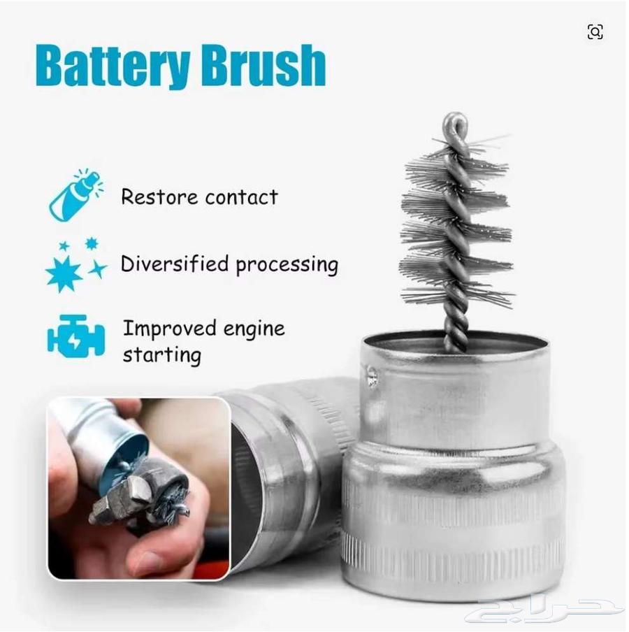 فرشاة سلك معدنية لتنظيف أقطاب و كابلات بطارية السيارة64568195904899112