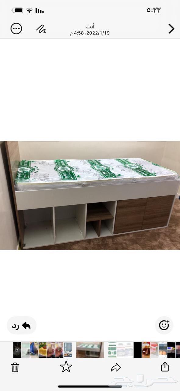 سرير خشبي مع ادراج سفلية64418918093315110