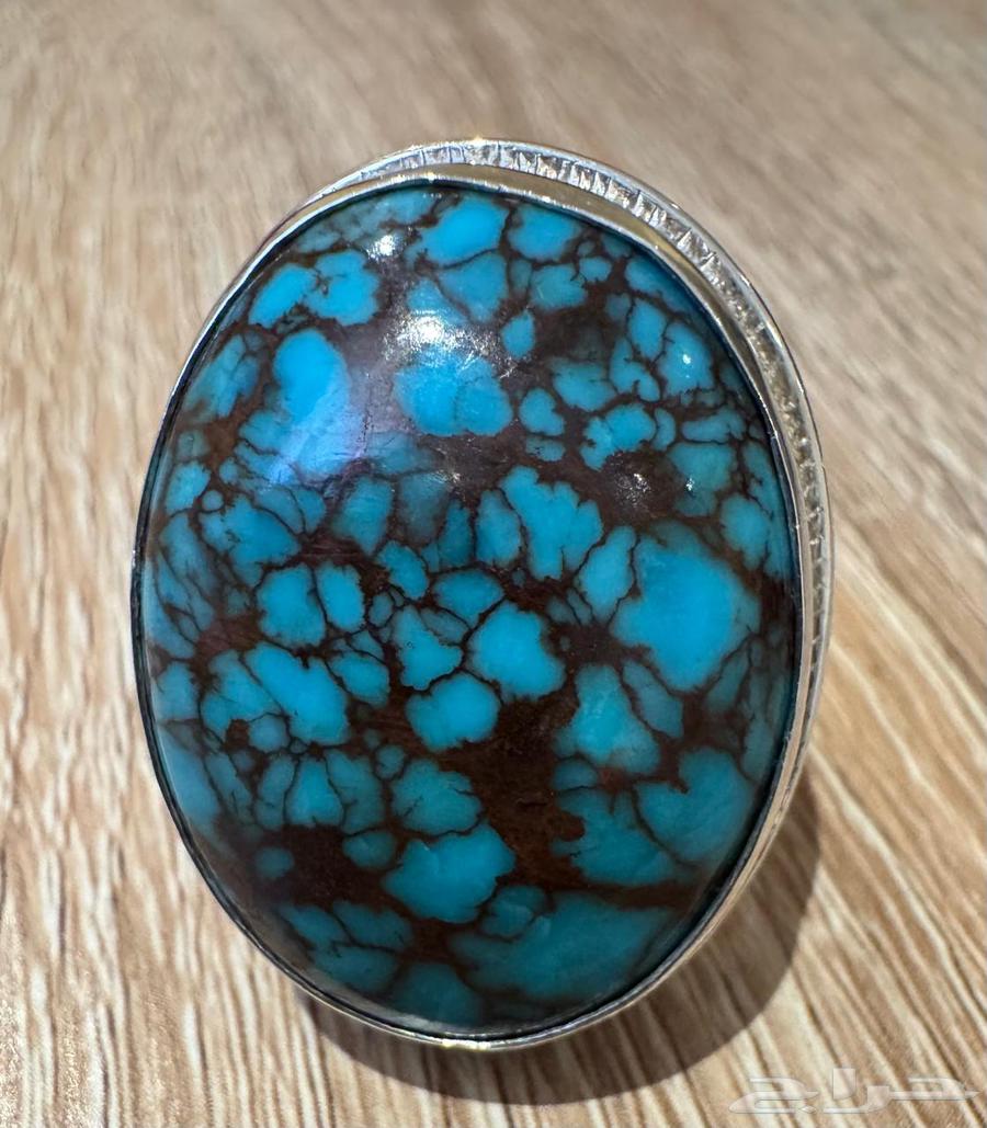 خاتم فيروز سيناوي شبكي فاخر64418566979073111