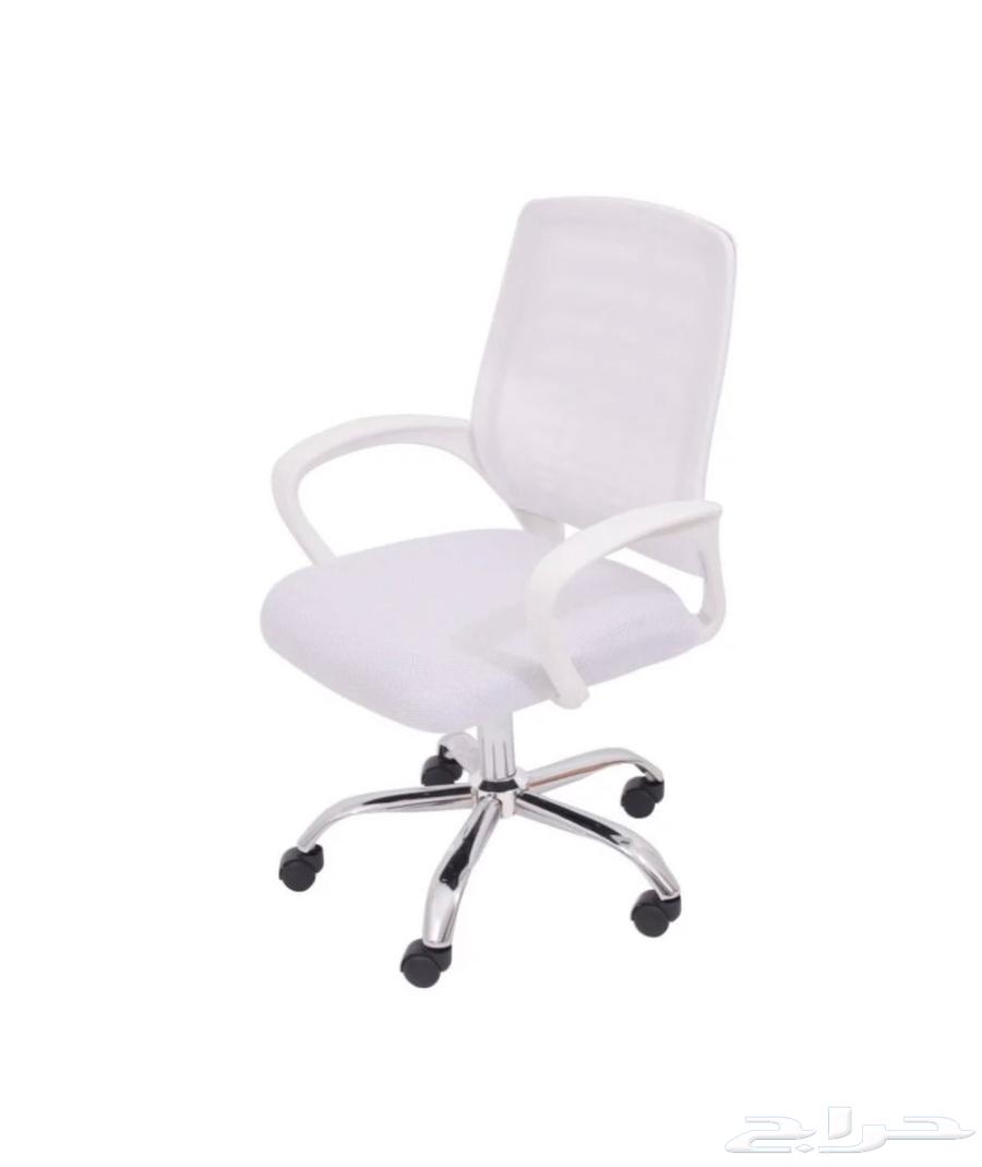 كرسي مكتبي مريح بلون أبيض أنيق64414792992899112
