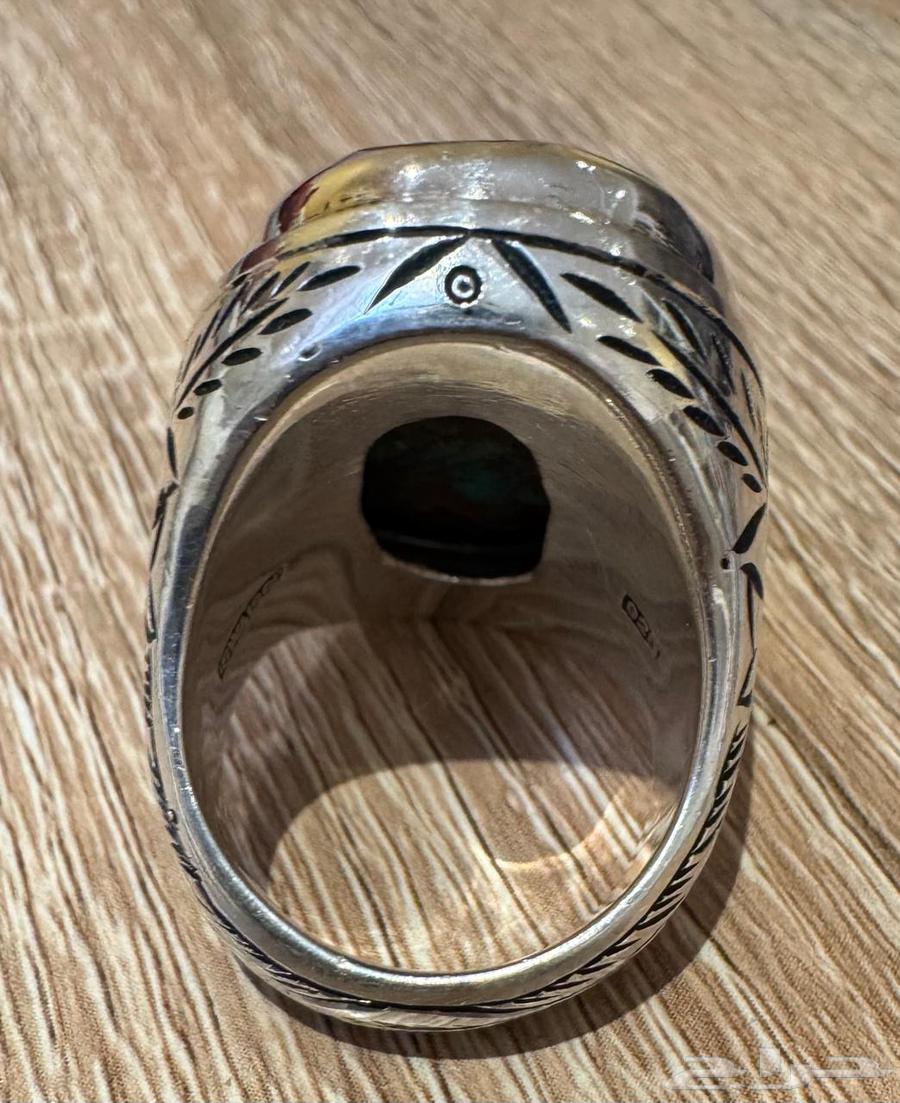 خاتم فيروز سيناوي شبكي فاخر64418566979073113