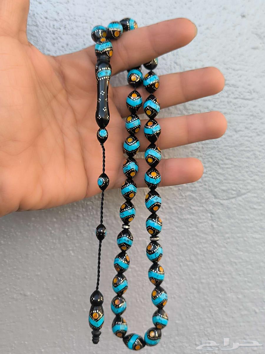 سبحه كوك مطعمه كهرمان وفيروز وفضه64416597430787112