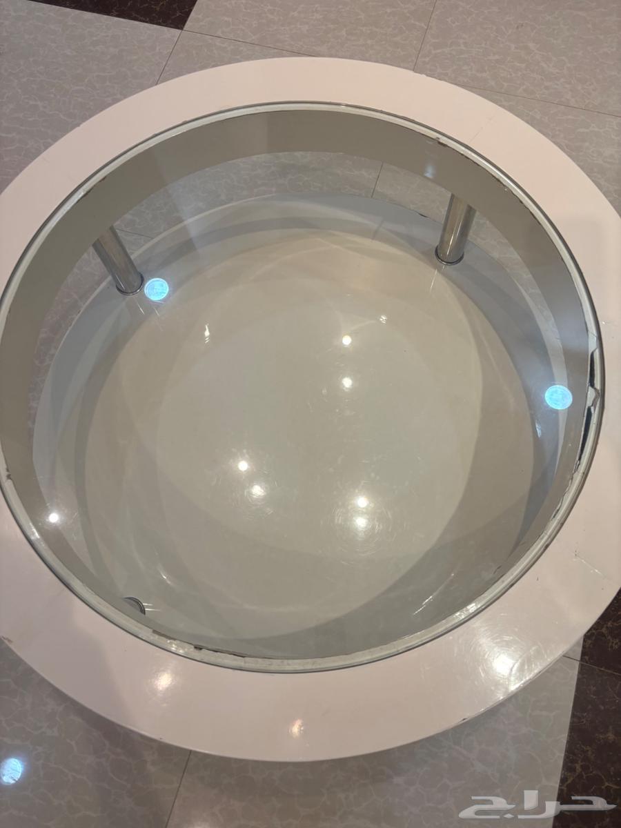 طاولة صالون قهوة دائرية زجاجية للبيع64421269436290112