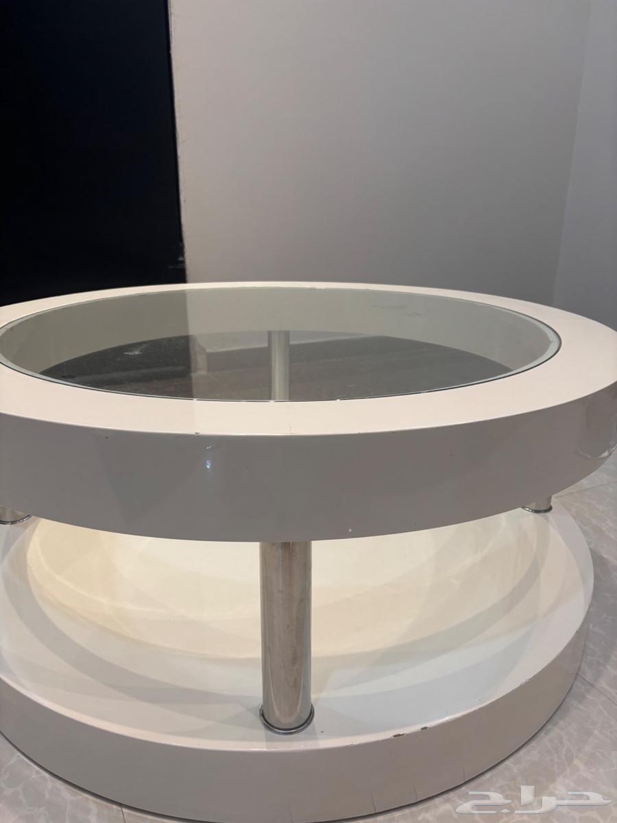 طاولة صالون قهوة دائرية زجاجية للبيع64421269436290113