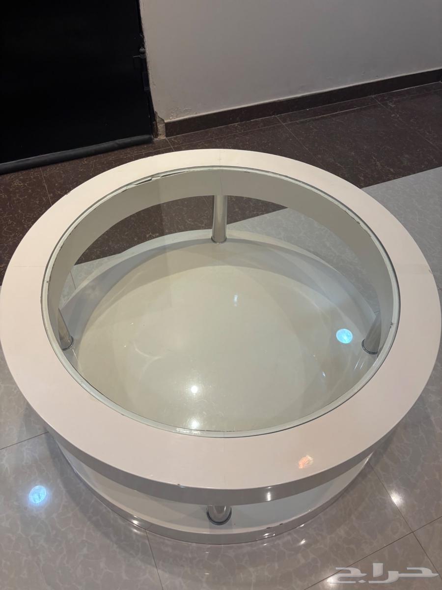 طاولة صالون قهوة دائرية زجاجية للبيع64421269436290110