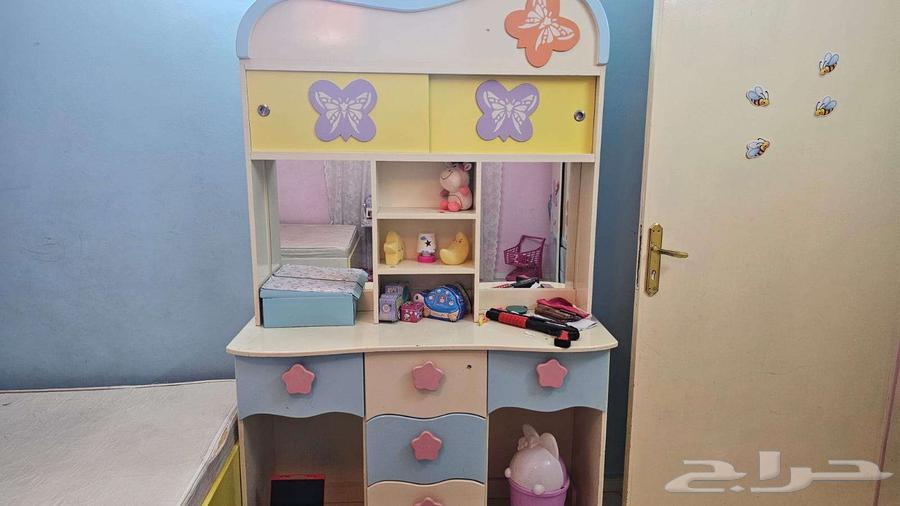 غرفة نوم أطفال 2 سرير 2 كمود   دولاب64422421476225112