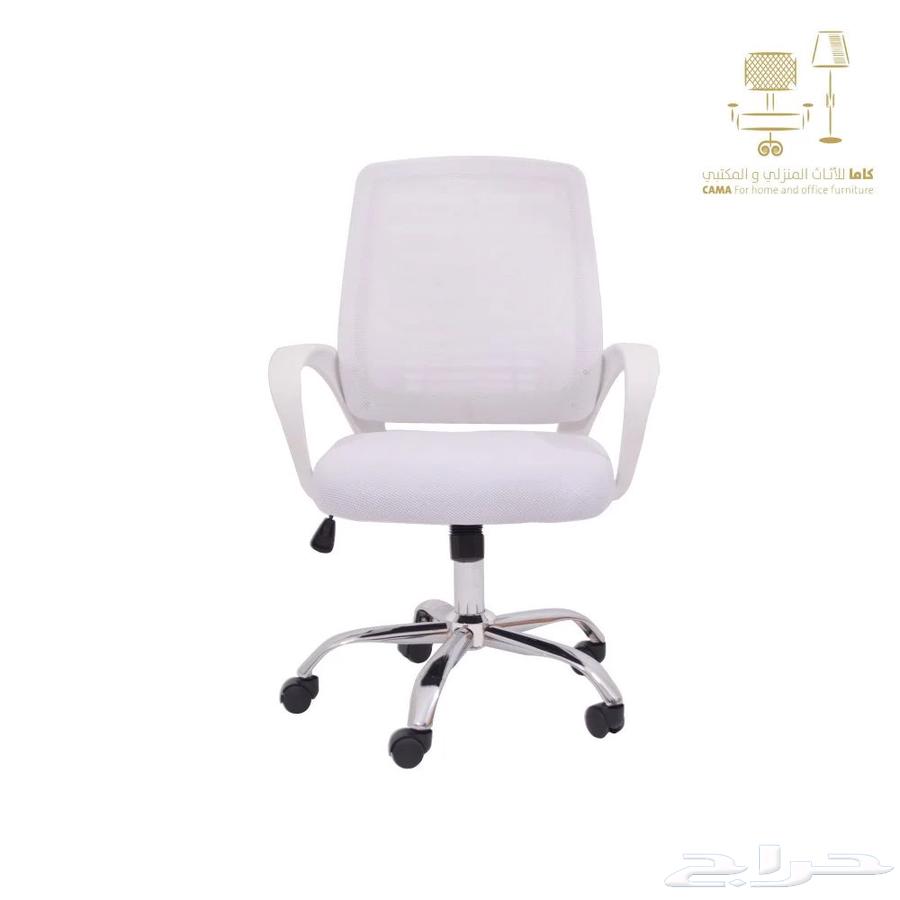 كرسي مكتبي مريح بلون أبيض أنيق64414792992899110