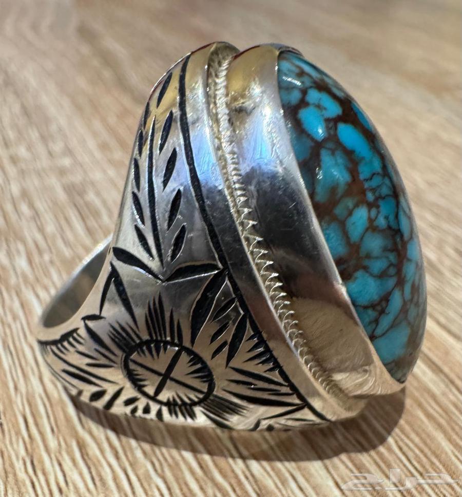 خاتم فيروز سيناوي شبكي فاخر64418566979073112