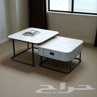 طقم طاولات متداخلة سيراميك متوفر بلونين (( جديد ))64425084292739111