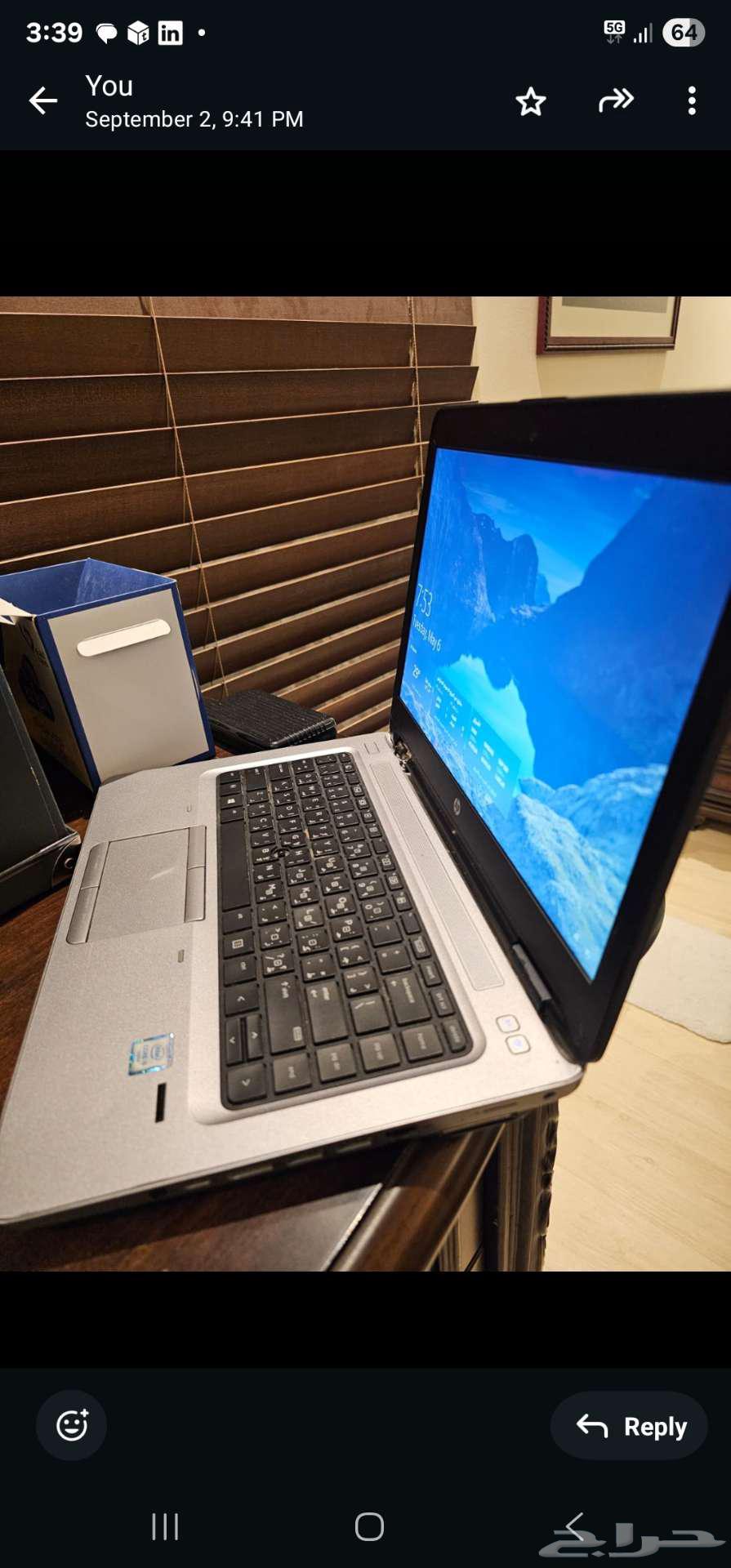 لاب توب HP i5 8GB RAM64429829482499111