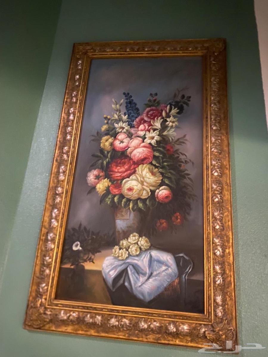 Large handmade art painting with heavy, luxurious frame64428160638338110