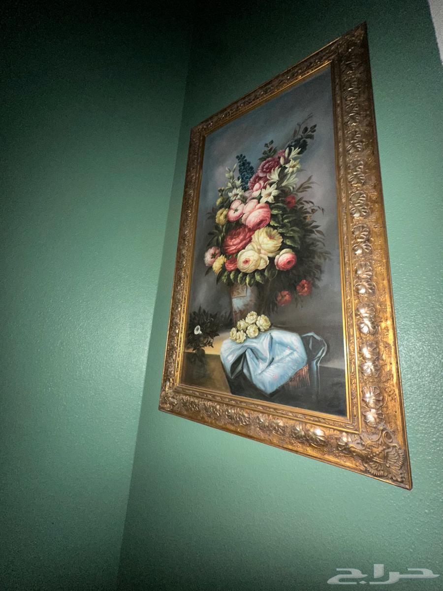 Large handmade art painting with heavy, luxurious frame64428160638338111