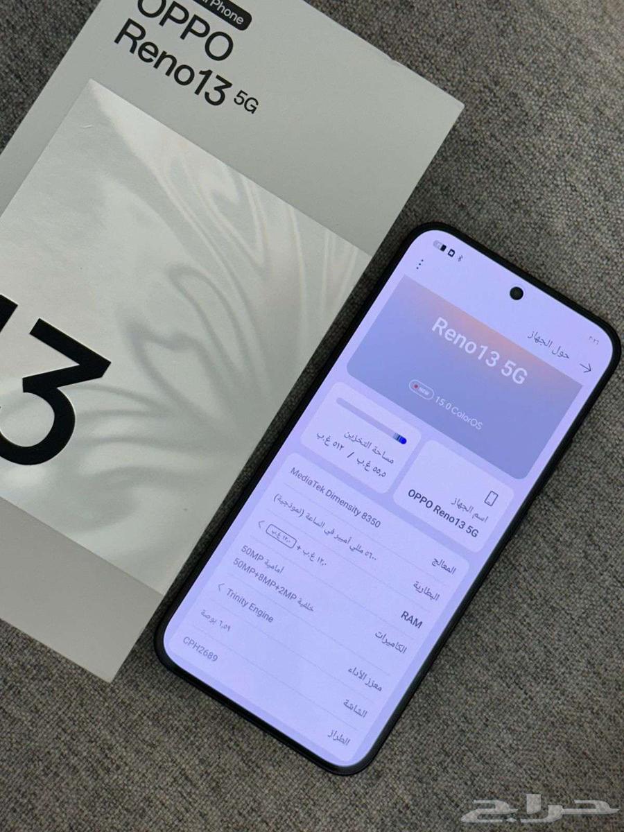 جوال أوبو رينو 13 شبه جديد استخدام أسبوع ب 1500 ريال64433780001794111