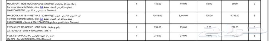 لاب توب ماك اير جديد استخدام يومين من جرير64428738855170110