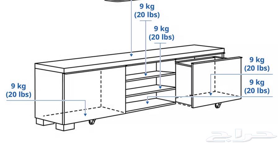 طاولة تلفزيون مع ادراج ايكيا64430272720642113