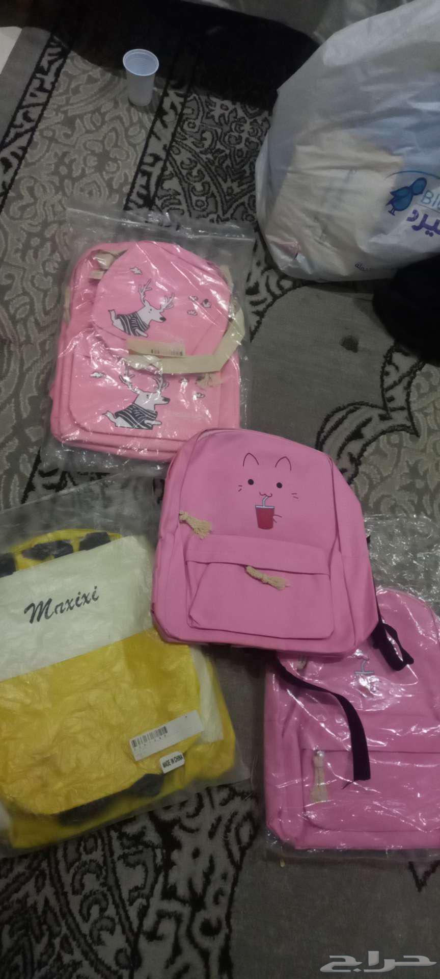 شنط مدرسية للبيع كاملة 95 ريال64441322667779110