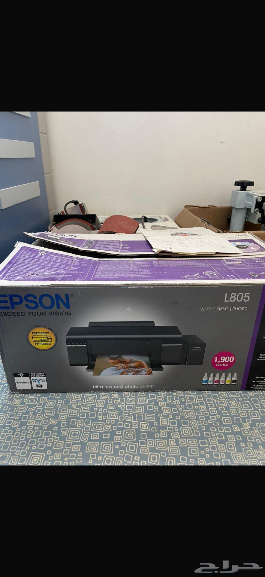 طابعة ابسون بالاضافه إلى مكبس حراري جديد64442583699201111