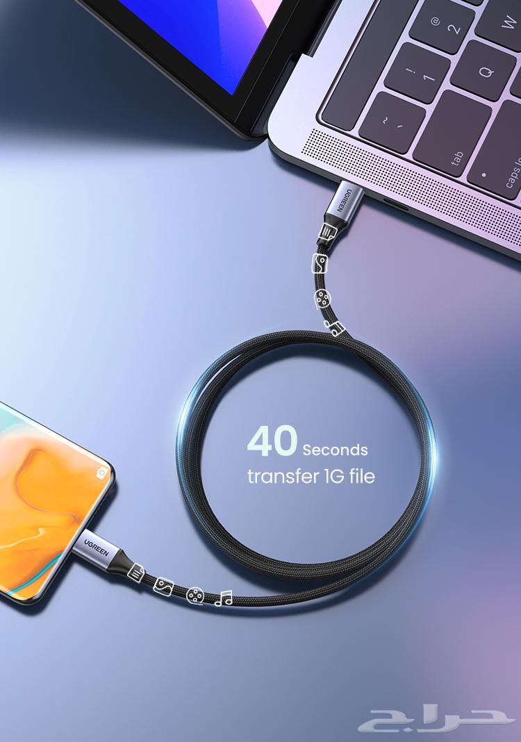 كيابل ugreen 240w 1m- 2m64446909691265112