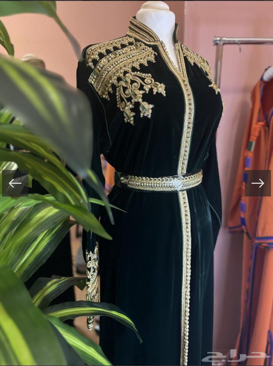 Elegant Moroccan Kaftan Royal Green Color Available in Size M64449650954370110