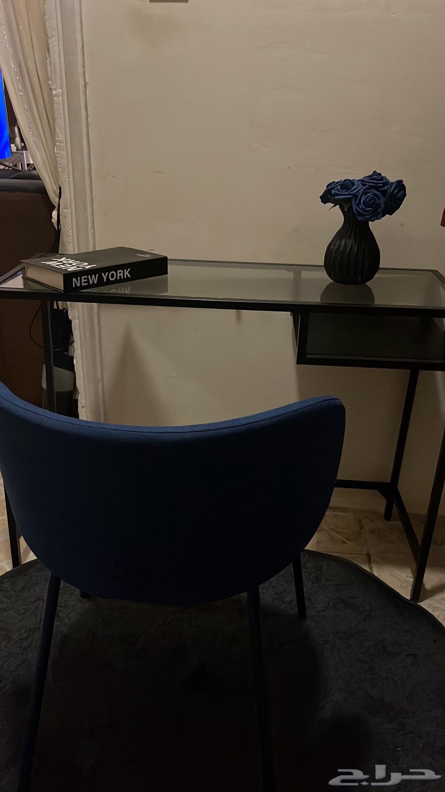 كرسي وسجاده لون ازرق من ايكيا64515514740995110