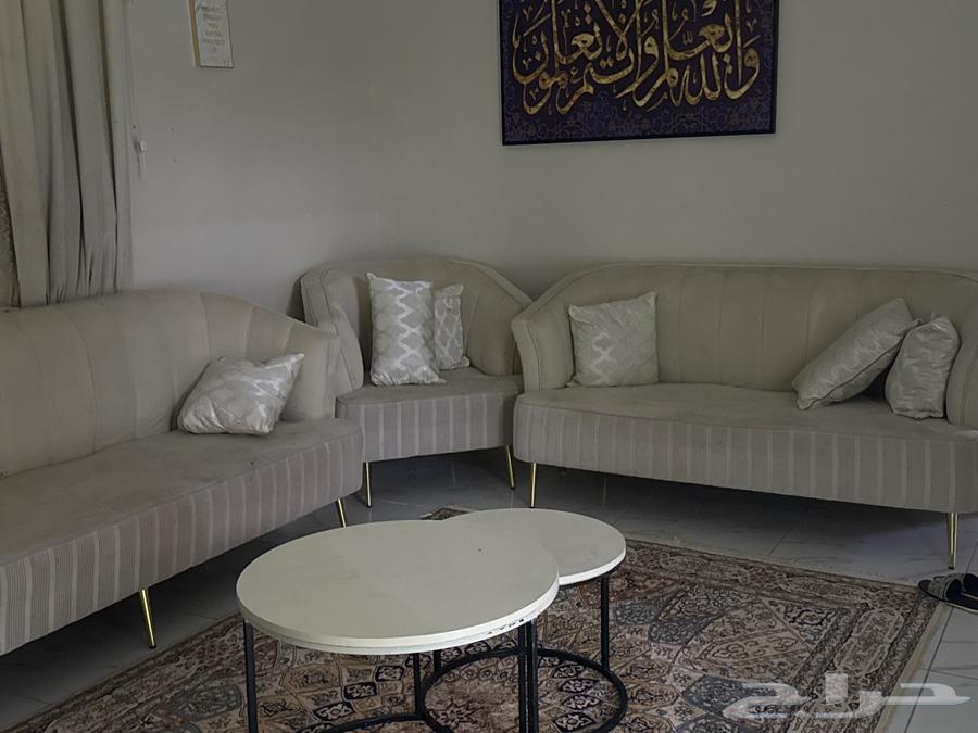 كنب للبيع مع الطاوله والمخدات 600 فقط64448023848706110