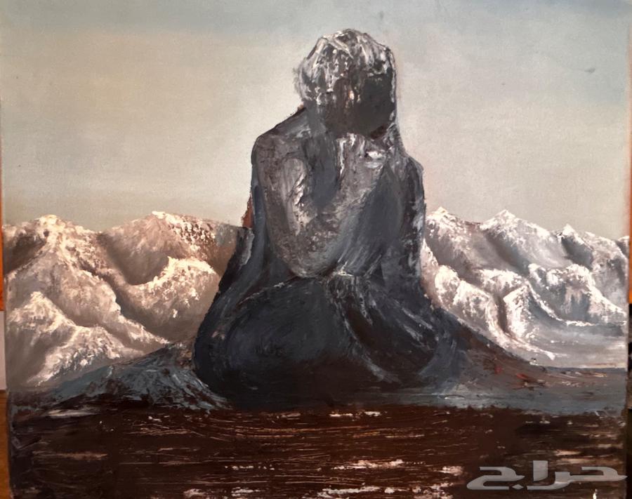 لوحات مرسومة باليد للفنانه التشكيله امل بالالوان زيتيه64449650880257114