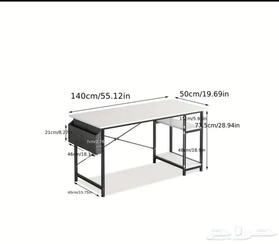 مكتب الكمبيوتر الحديث مع أرفف اخزبن64443856702977114