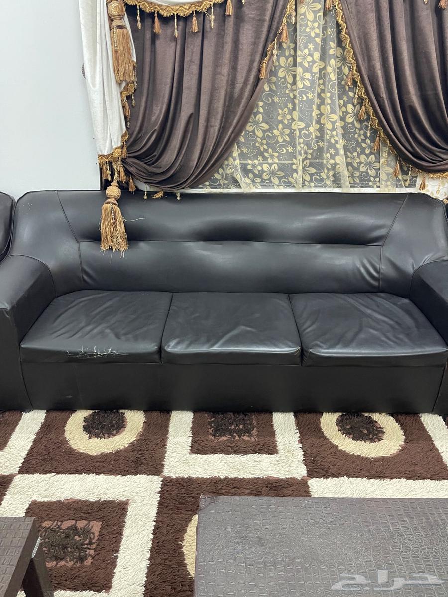 Used sofa with carpet and curtains64455495142529111