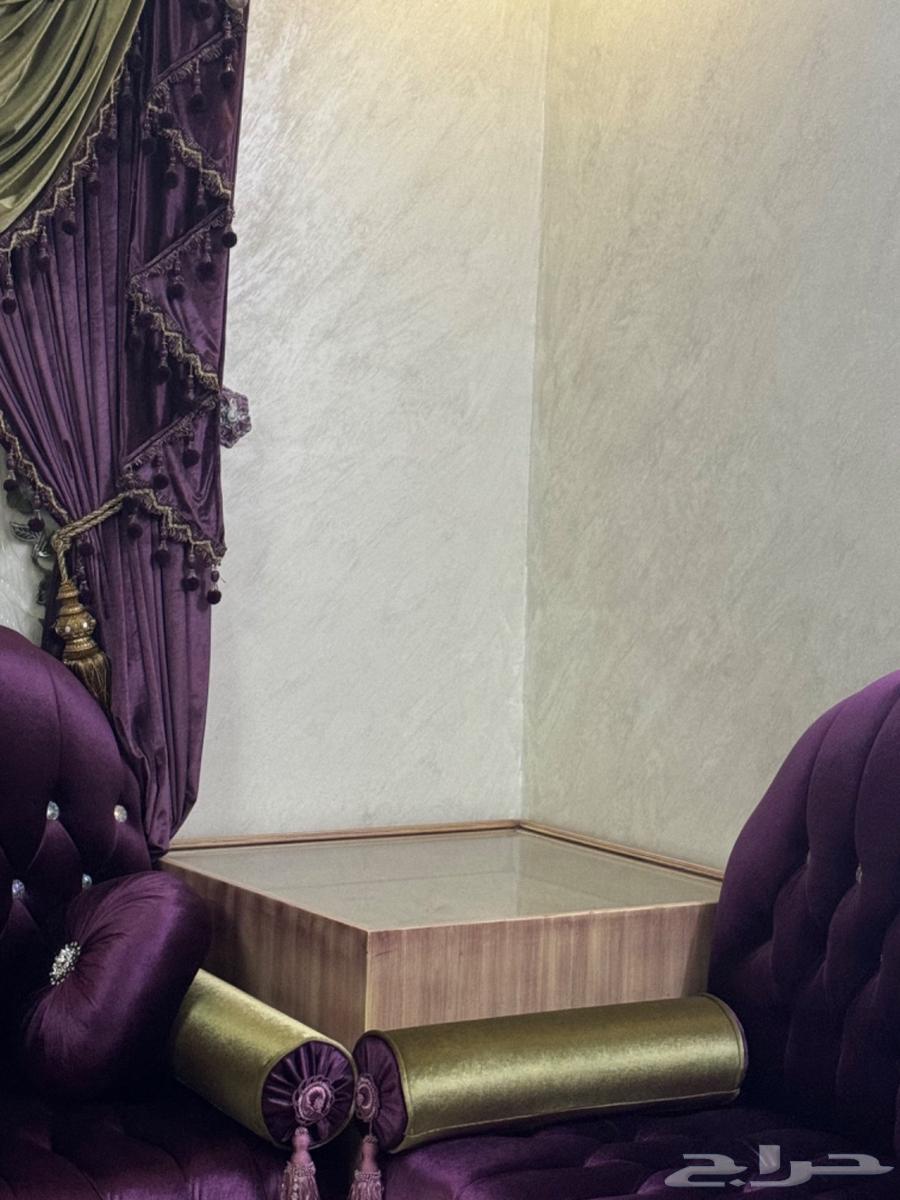 Full sofa set for sale with curtain, chandelier, table, and 3 mats64456268815361110