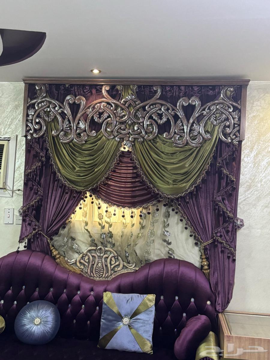 Full sofa set for sale with curtain, chandelier, table, and 3 mats64456268815361112