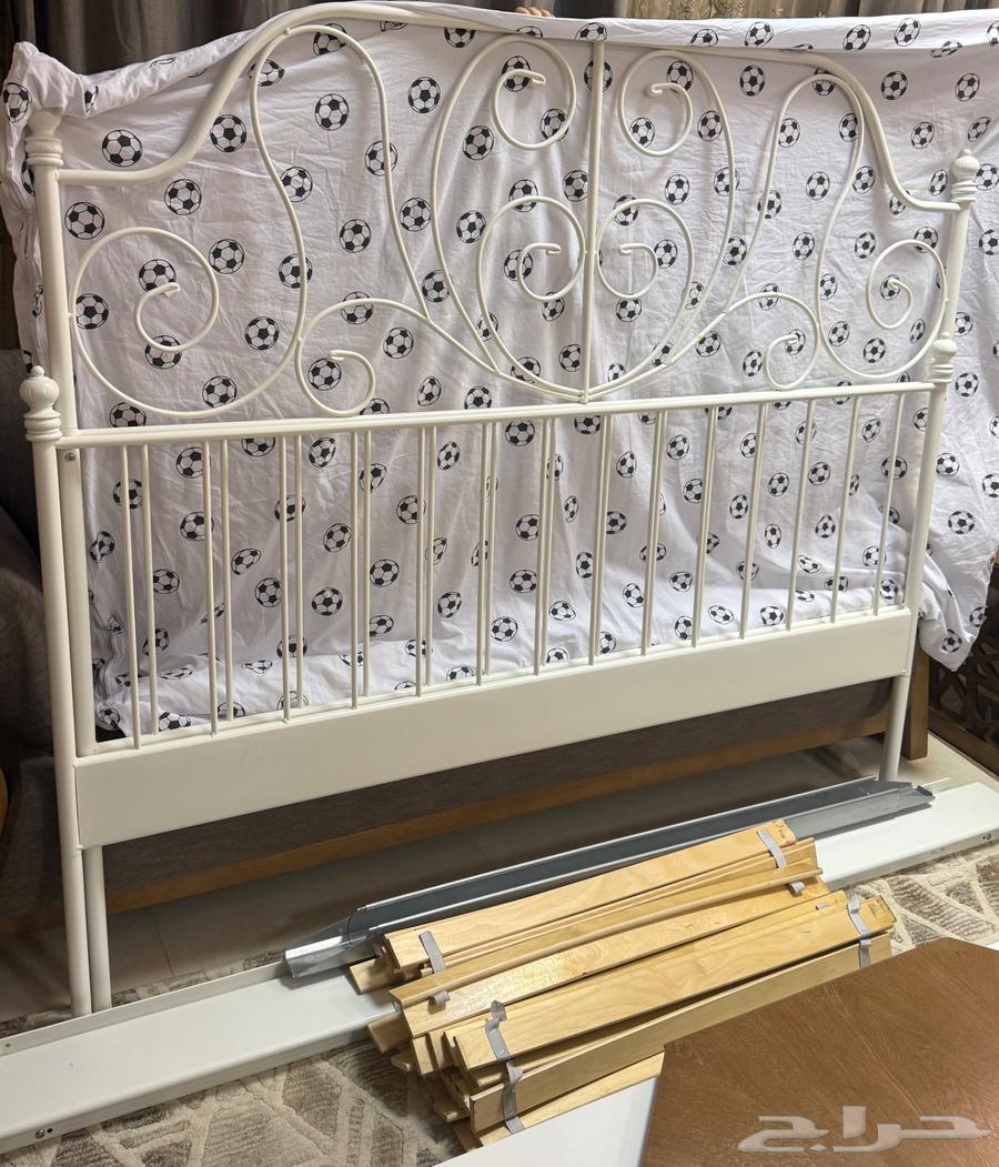 سرير ايكيا أبيض حديد 180 في 200سم64463655319298111