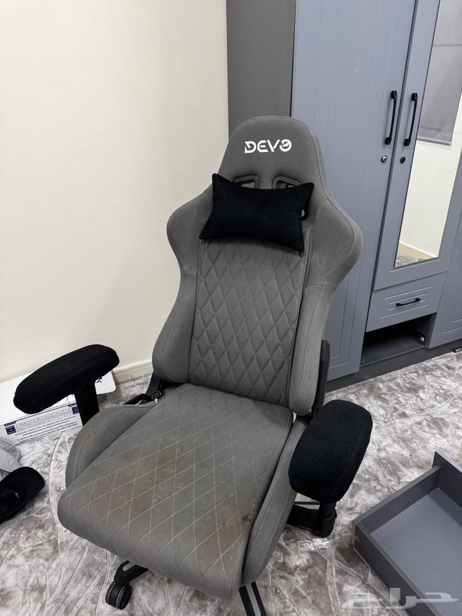 كرسي قيمنق (دي و) مخمل رصاصي64460679878529111