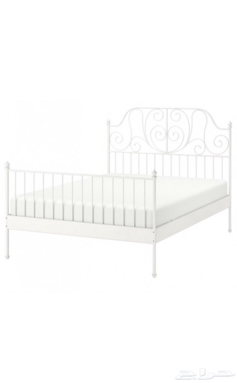 سرير ايكيا أبيض حديد 180 في 200سم64463655319298110