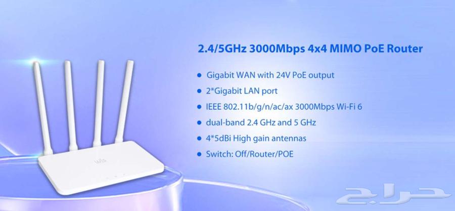 AX3000 Gigabit PoE Router WiFi 6 Gaming and Business Router64460010656513111