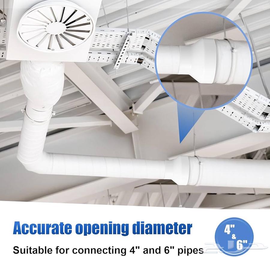 محول مجرى هواء مكيف و شفاط من 6 الى 4 انش 150 الى 100 ملم64465926440321113