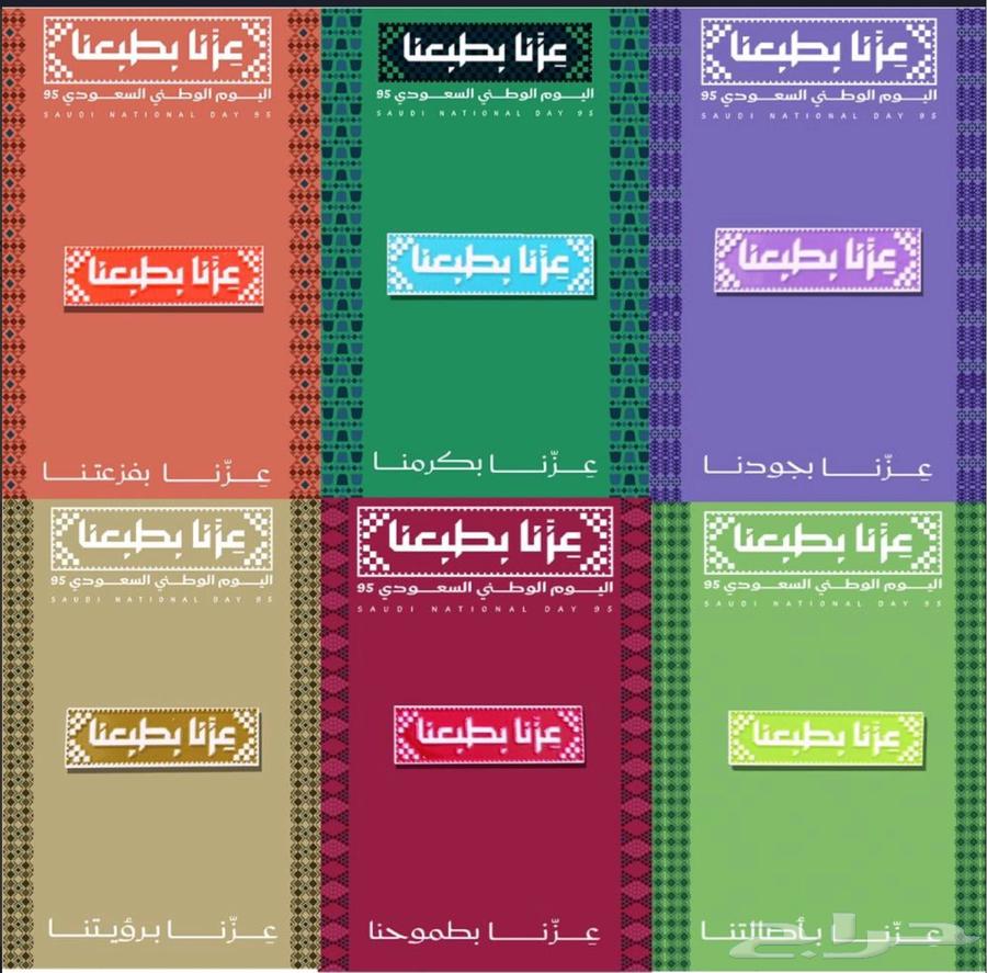 بروش اليوم الوطني السعودي 95 عزنا بطبعنا معدن مع بطاقات64460078722562113
