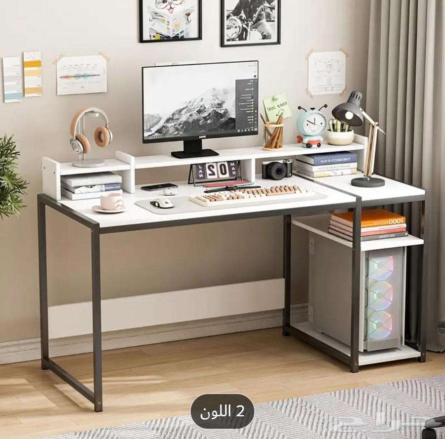 مكتب انيق العصري بالللون الابيض خشبي متين64458900745473114