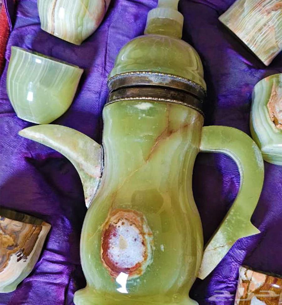 طقم دلة وفناجين أنتيكا من الأونكس (إيطالي اونكس الستينات)64466558630018111