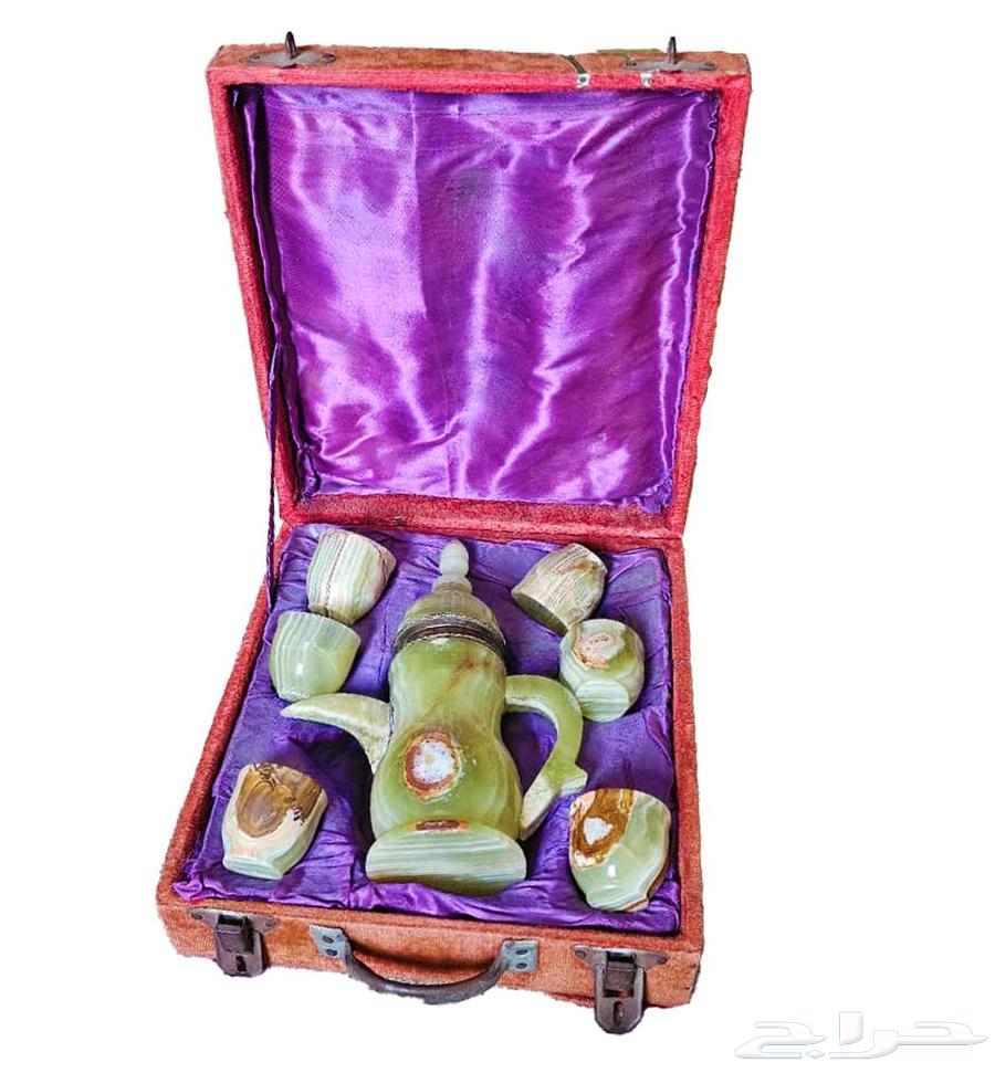 طقم دلة وفناجين أنتيكا من الأونكس (إيطالي اونكس الستينات)64466558630018110