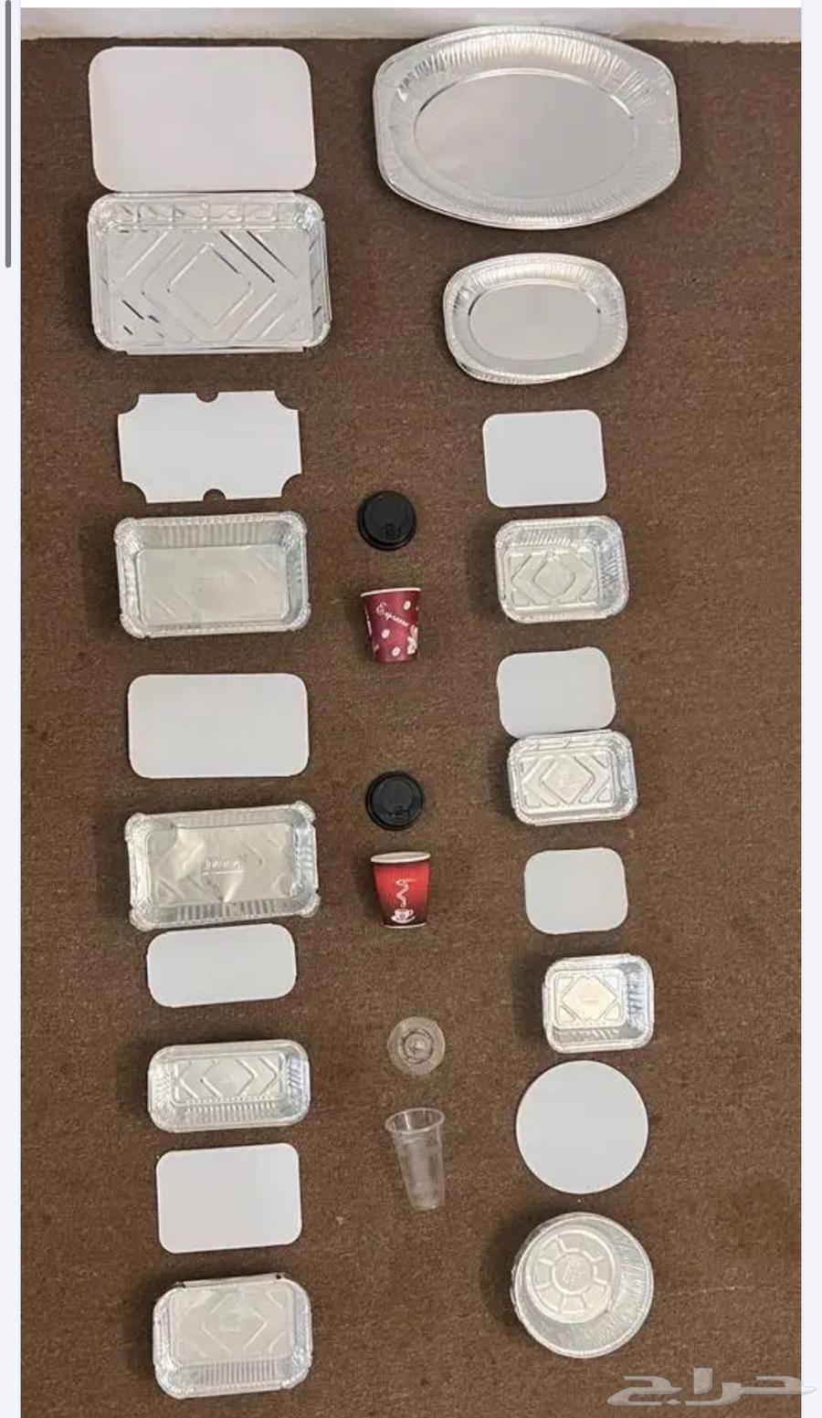 صحون قصدير وكاسات بلاستيك64469823080835110